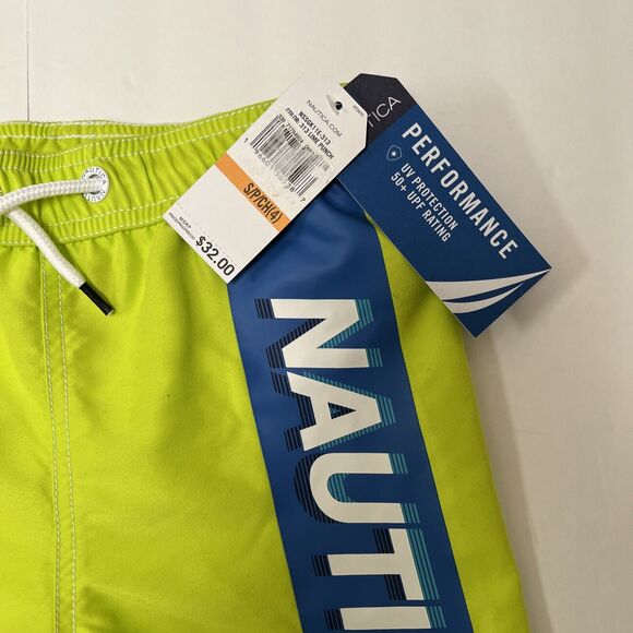 Nautica Performance Swimsuit Swim Trunks Boys S Sz 4 50+ UPF Protection Shorts - Picture 3 of 7